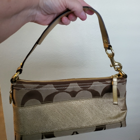 Coach Signature Stripe Small Hobo - Picture 2 of 5